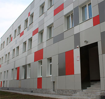 Фиброцементные панели фасада здания